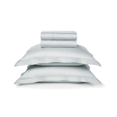 Jogo de len�ol Trussardi Galieno 300 fios 100% Algod�o Casal Marmo