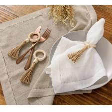 Jogo de argolas para guardanapos Copa&Cia Complement Tassel 4 pe�as