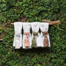 Jogo de argolas para guardanapos Copa&Cia Trassel 4 pe�as Frap�