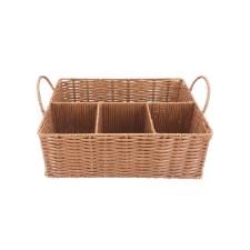 Bandeja retangular em polipropileno Dynasty Polibrown 23x32x11cm marrom