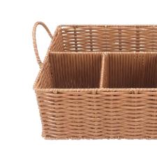 Bandeja retangular em polipropileno Dynasty Polibrown 23x32x11cm marrom