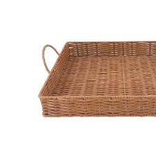 Bandeja retangular em polipropileno Dynasty Polibrown 30x40x6cm marrom