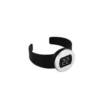 Term�metro de encaixe para vinho em ABS e a�o inox preta