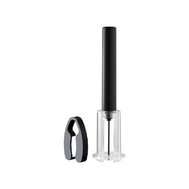 Saca-rolhas agulha a v�cuo em ABS com cortador de lacre Fracalanza 5x19cm preta