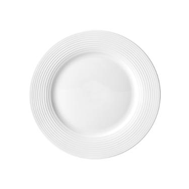 Prato sobremesa em porcelana L'hermitage Brizzard 20,2cm branco