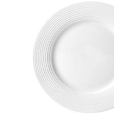 Prato sobremesa em porcelana L'hermitage Brizzard 20,2cm branco