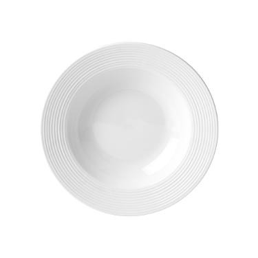 Prato fundo em porcelana L'hermitage Brizzard 22,5cm branco