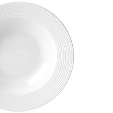 Prato fundo em porcelana L'hermitage Brizzard 22,5cm branco