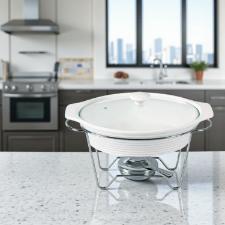 Rechaud oval em cer�mica Fracalanza Eleonora 1,5 litro: Eleg�ncia e versatilidade � mesa