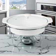 Rechaud oval em cer�mica Fracalanza Eleonora 1,5 litro: Eleg�ncia e versatilidade � mesa