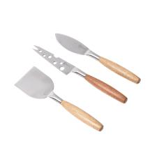 Jogo de facas para queijo em acacia Kenya 3 pe�as