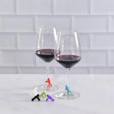 Jogo de marcadores para ta�as Kenya Wine Collection 6 pe�as colorido