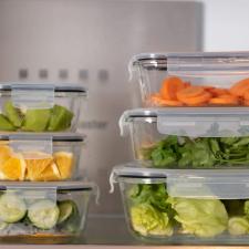 Jogo de potes herm�ticos em vidro Kenya Kitchen 5 pe�as