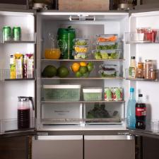 Jogo de potes herm�ticos em vidro Kenya Kitchen 5 pe�as