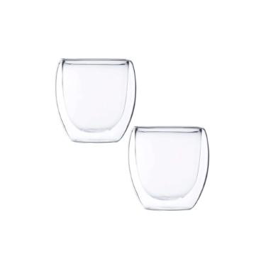 Jogo de copos parede dupla em vidro Maxwell & Williams Blend 250ml 2 pe�as