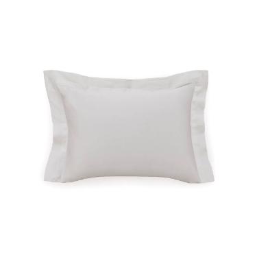 Fronha Trussardi Vercelli 300 fios cm 50cmx70cm Branco/Branco