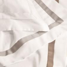 Fronha Trussardi Vercelli 300 fios cm 50cmx70cm Branco/Branco