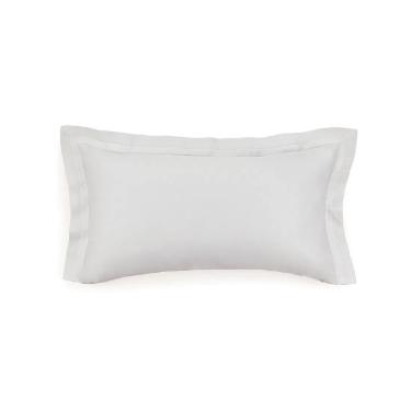 Fronha Trussardi Vercelli 300 fios 100% Algod�o 50cmx90cm Branco/Branco
