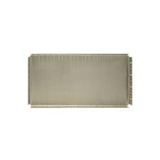 Bandeja retangular em a�o inox Wolff Garden 30x25x4cm champanhe