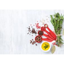 Jogo de colheres de medida em pl�stico Fackelmann 4 pe�as vermelha