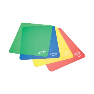Jogo de t�buas flexiveis em pl�stico Hudson 34x28cm 4 pe�as