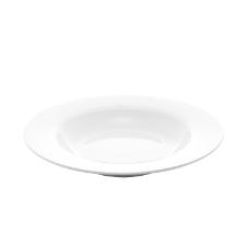 Jogo de pratos fundos com borda prateada Wolff M�naco 21,5cm 6 pe�as