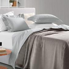 Jogo de len�ol Trussardi Cammillo 200 fios 100% Algod�o Casal Branco/Marinho