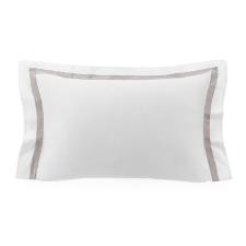 Fronha Trussardi Vercelli 50cmx90cm 100% Algod�o Branco e Marmo