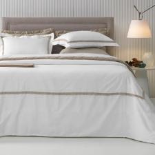 Fronha Trussardi Vercelli 50cmx90cm 100% Algod�o Branco e Marmo