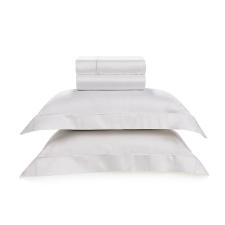 Jogo de len�ol Trussardi Girelli 300 fios 100% Algod�o Casal Branco/Branco