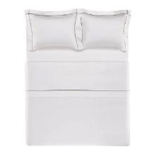 Jogo de len�ol Trussardi Girelli 300 fios 100% Algod�o Queen Branco/Nocciola