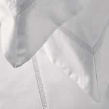 Jogo de len�ol Trussardi Matheus 1000 fios 100% Algod�o Eg�pcio Queen Branco/Platino