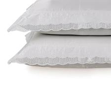 Jogo de len�ol Trussardi Cristina 600 fios 100% Algod�o Queen Branco/Branco