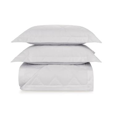 Colcha Trussardi Galles 300 fios 2,50mx2,50m Queen Branco/Branco