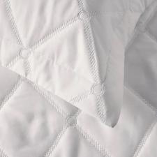 Colcha Trussardi Galles 300 fios 2,50mx2,50m Queen Branco/Branco