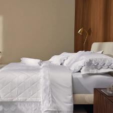 Colcha Trussardi Galles 300 fios 2,50mx2,50m Queen Branco/Branco