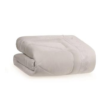Edredom Trussardi Galles 300 fios 2,90mx2,50m King Branco/Branco