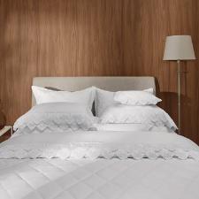 Edredom Trussardi Galles 300 fios 2,90mx2,50m King Branco/Branco