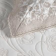 Edredom Trussardi Brescia 300 fios 2,50mx2,50m Queen Branco/Legno
