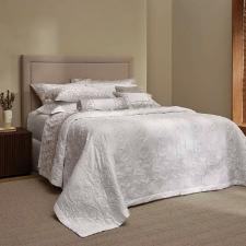 Edredom Trussardi Brescia 300 fios 2,50mx2,50m Queen Branco/Legno