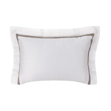 Fronha Trussardi  Marconi 300 fios 50cmx70cm Branco/Legno