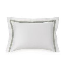 Fronha Trussardi  Vercelli 300 fios 50cmx70cm Branco/Pistacchio