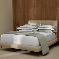 Fronha Trussardi  Vercelli 300 fios 50cmx70cm Branco/Pistacchio