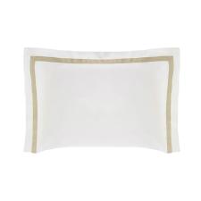 Fronha Trussardi  Vercelli 300 fios 50cmx70cm Branco/Marmo
