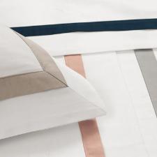 Fronha Trussardi  Vercelli 300 fios 50cmx70cm Branco/Marmo