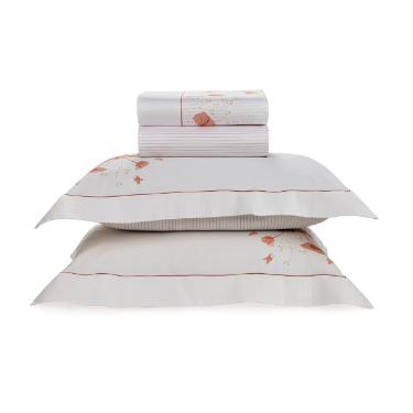 Jogo de len�ol Trussardi Pallaveri 300 fios 100% Algod�o Casal Estampado