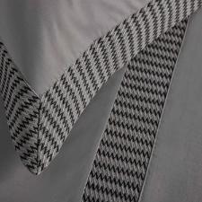 Jogo de len�ol Trussardi Scarpe 200 fios 100% Algod�o King Ard�sia/Nero