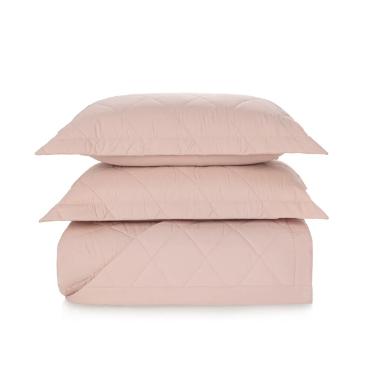 Colcha Trussardi Sanpietrini 300 fios 2,50mx2,50m Queen Rosa Perla