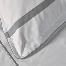 Jogo de fronhas 2 pe�as Trussardi Mazzini 200 fios50cmx70cm Branco/Ard�sia