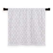 Toalha de rosto Trussardi Speciale 48cmx90cm 100% Algod�o Branco/Bege Claro